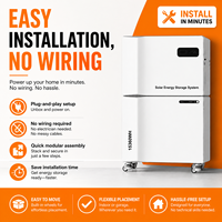 Système de stockage d'énergie hybride LiFePO4 5,12 kWh à prix d'usine, compatible CAN pour onduleur solaire, application de sauvegarde domestique et commerciale