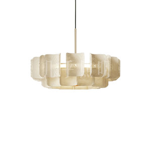 Lustre LED en acrylique réglable en hauteur, style Wabi-sabi, luxe français, pour salon, salle à manger, chambre à coucher - Élégant - Product Image 2