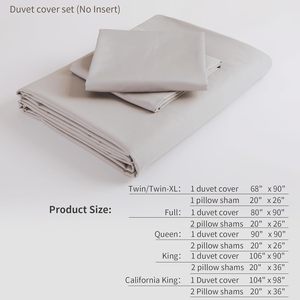 Juego de Funda Nórdica de Lujo de 3 Piezas en <span class=keywords><strong>Beige</strong></span> Claro, Elaborado con 100% Algodón Egipcio de 400 Hilos, con Fundas de Almohada - Product Image 5