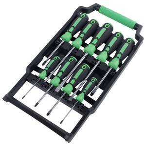 9 Pc <b>Screwdriver</b> Set Chrome Vanadium Steel Magnetic Tip Household Repair Tools Cross Phillips Bit Standard Handle - Product Image 4