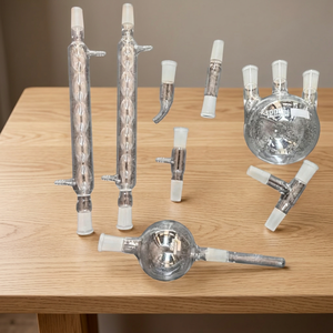 Ensemble de verrerie de laboratoire pour colonne de distillation, avec flacon de collecte, adaptateur de condenseur, connecteur en T, lampe à alcool 1000 ml, 500 ml pour - Product Image 2