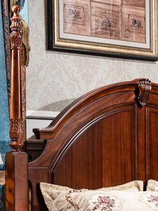 <span class=keywords><strong>Letto</strong></span> matrimoniale Shengdibojue in stile country americano, set di mobili in legno massello per camera da <span class=keywords><strong>letto</strong></span>, <span class=keywords><strong>letto</strong></span> matrimoniale vintage con colonne romane da 1,8 m - Product Image 4