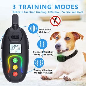 <span class=keywords><strong>Collar</strong></span> de entrenamiento personalizado para perros, <span class=keywords><strong>collar</strong></span>ín de entrenamiento sin choque, recargable, con control remoto, venta al por mayor de fábrica - Product Image 2