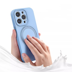 2024 New <b>Liquid</b> <b>Silicone</b> Phone Case for iPhone 16 Pro Max Wireless Magnetic Stand Phone Case - Product Image 6
