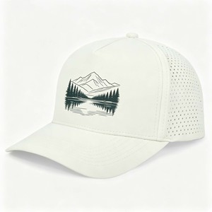 Wholesale 5 Panel Sport Cap Gorras Hats Baseball Hat Custom Logo Design Pattern 3D Embroidery Sublimation White With Rope - Product Image 3