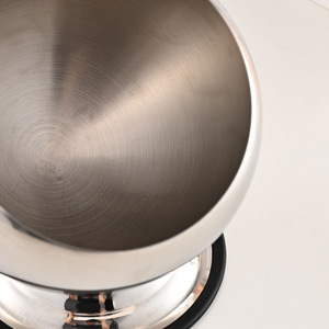 Round Stainless Steel <b>Ashtray</b> Small With Base Windproof For Bars KTVs Internet Cafes - Product Image 1