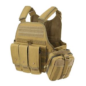 คู่ปลอดภัยที่กําหนดเอง RTS Tan Molle พร้อมอุปกรณ์เสริมที่ถอดออกได้ยุทธวิธีการรักษาความปลอดภัยป้องกันยุทธวิธีเสื้อกั๊กแผ่นผู้ให้บริการสําหรับชาย - Product Image 1