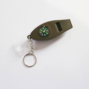 Portable Eco-Friendly Plastic 4-in-1 Compass Outdoor Magnifying <b>Glass</b> <b>Thermometer</b> Multi-functional Whistle - Product Image 6