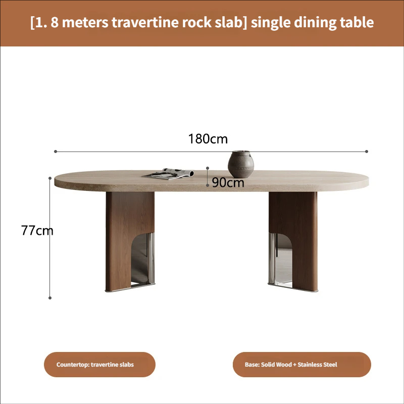 [180*90CM] Table à manger en travertin