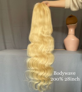 Perruque Lace Front HD Transparente 13x4 Cheveux Brésiliens Vierges Raides ou Ondulés (Bodywave) 20-40 Pouces Blonde – Vente en Gros - Product Image 1