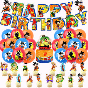 Kit <span class=keywords><strong>de</strong></span> Fiesta <span class=keywords><strong>de</strong></span> <span class=keywords><strong>Cumpleaños</strong></span> <span class=keywords><strong>de</strong></span> Dragón Ball para Niños, Juego Completo <span class=keywords><strong>de</strong></span> Decoraciones con Pancartas, Globos y Decoraciones para Pastel, Temática <span class=keywords><strong>de</strong></span> Anime - Product Image 1