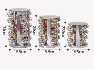 Factory Wholesale Revolving <b>Spice</b> Rack With 20/16/12/8 Jars Rotating <b>Spice</b> Rack Organizer Seasoning Organizer With <b>Labels</b> - Product Image 2