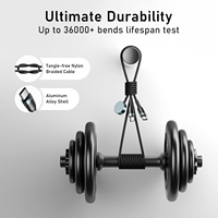 Câble USB C 3 en 2 pour chargeur Apple Watch 100W, câble de charge rapide USB C vers USB C pour iWatch Ultra, iPhone 16, Samsung S24