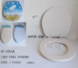 Sedile WC Universale Rotondo da 17 Pollici con Fronte Chiuso in Plastica dal Design Minimalista - Product Image 3