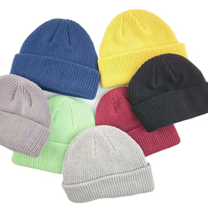 Gorro de Punto Acrílico 100% con Puño Acanalado de Color Sólido, Cálido para Invierno, con Logotipo Personalizado para Hombre y Mujer - Product Image 1