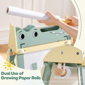 Caballete de madera para niños, tablero de dibujo magnético de doble cara, ajustable para 2 a 4 años, unisex - Product Image 3