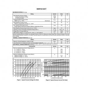 Diodo Schottky MBRF20100CT TO220F, Voltaje 100V, Corriente 10A - Product Image 3