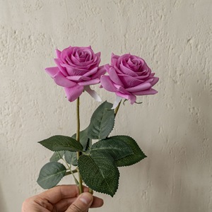 Rose artificielle CallaFloral à branche unique en polyester pour décoration intérieure, bouquet de mariage, fleur artisanale - Product Image 2