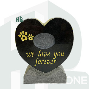 Хит продаж, простой дизайн, черный гранитный Мемориальный надгробный камень для домашних животных, ручной резной гранитный надгробный камень для домашних животных - Product Image 6