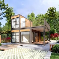 Maison modulaire préfabriquée en verre Appartements et condos Tailles standard 20 pieds et 40 pieds Construction de camps modernes Maisons en conteneur