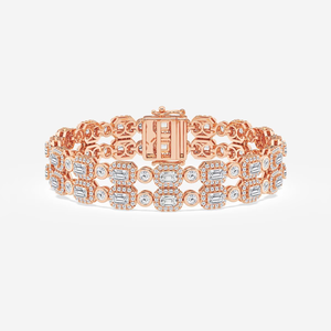 Bracelet de mode à double rangée de diamants émeraude cultivés en laboratoire 9 1/2 CTW, 6 pouces, bijoux élégants et étincelants pour femmes - Product Image 4
