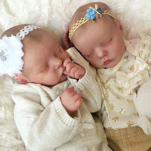 Kits de poupées <span class=keywords><strong>reborn</strong></span> jumelles de 17 pouces, Debbie et Deborah, avec corps en tissu, pièces non peintes, accessoires vierges à faire soi-même - Product Image 1