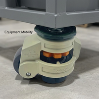 Roulettes de nivellement VIMA 60A en polyuréthane, nylon et acier, avec poignée à cliquet, roulement à billes, capacité de 250 kg, réglables à 360 degrés