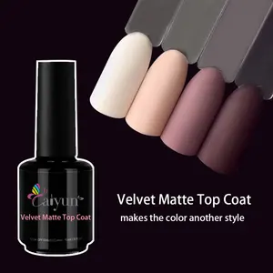 Vernis à ongles en Gel sans essuyage, finition mate en velours, caoutchouc durable, couche de finition mate