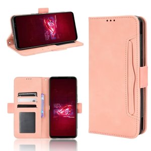 Funda de cuero con tapa tipo billetera y ranuras para múltiples tarjetas, diseño de rayas, para ASUS <span class=keywords><strong>ROG</strong></span> <span class=keywords><strong>Phone</strong></span> <span class=keywords><strong>6</strong></span>/ <span class=keywords><strong>Phone</strong></span> <span class=keywords><strong>6</strong></span> Pro. - Product Image 1