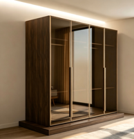Armoire avec coiffeuse, meuble de rangement en bois pour vêtements, dressing moderne, armoire penderie