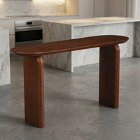 Table à manger ovale de luxe en bois avec panneau en placage de noyer noir moderne, pour deux personnes, style nordique, MDF de qualité E2, meubles de salle à manger