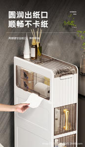 <span class=keywords><strong>Tiroir</strong></span> de rangement pour salle de bain mobile écologique à 2 couches rectangle en plastique PP moulé par injection pour l'organisation de petites pièces - Product Image 6