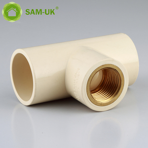 Bán buôn <span class=keywords><strong>cpvc</strong></span> tiêu chuẩn sản phẩm bền nữ ren TEE với đồng thau ổ cắm ống màu vàng và phụ kiện - Product Image 3