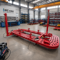 Machine de redressage de châssis robuste OBEC, banc de réparation de châssis de gros véhicules avec tirage hydraulique haute puissance pour services de flotte