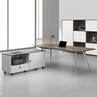 Bureau de luxe moderne personnalisé avec table de réunion et pied en aluminium chromé