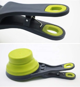 <strong>Pet</strong> <strong>Food</strong> Scoop-Collapsible Folding Silicone Sealing <strong>Clip</strong> Measuring Cup for <strong>Pets</strong> Dogs-1/2 Cup - Product Image 5