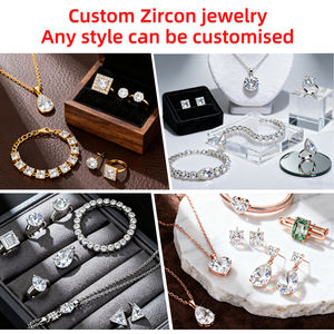 ओमी कस्टम गहने स्टेनलेस स्टील गोल्ड प्लेटेड लिंक चेन मोती और जिरकॉन हार-महिला पुरुषों के बच्चों के लिए उपहार और पार्टी गहने - Product Image 2