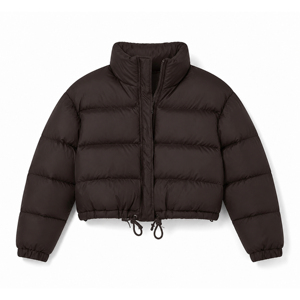 <span class=keywords><strong>Doudoune</strong></span> courte matelassée pour <span class=keywords><strong>femme</strong></span>, col montant, fermeture éclair, manches longues, manteau d'hiver chaud, vente en gros de vêtements d'extérieur - Product Image 4