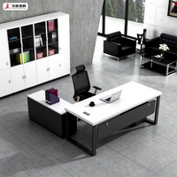 Escritorio Ejecutivo JIUSHUN Personalizado de Lujo para Oficina, Estación de Trabajo para Personal, Mesa para Computadora con Gabinete de Madera