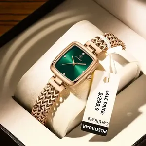 Montre pour femme Poedagar 768, nouvelle montre à quartz avec bracelet en acier, cadran étoilé, montres de luxe avec diamants, vente chaude, montre-bracelet tendance pour femme - Product Image 2
