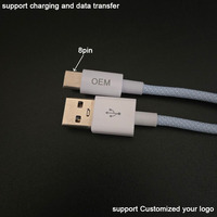 Cables USB a 8 Pines para iOS con Chipset IC de Colores Macaron, Trenzado de Alta Densidad y Gran Resistencia