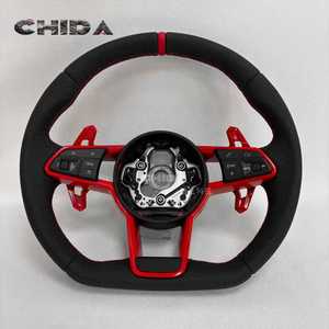 <span class=keywords><strong>Volante</strong></span> de Cuero Personalizado de Alta Calidad para <span class=keywords><strong>Audi</strong></span> Tt R8 Rs5 Rs6 Rs7 Rs3 Rs4 Rs5 A3 A6 S4 S5 A6 C7 <span class=keywords><strong>A4</strong></span> B8 B9 - Product Image 1