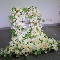 Centre de table floral de luxe en soie artificielle blanc et or pour mariage, intérieur, extérieur, banquet, fête, décoration d'événements