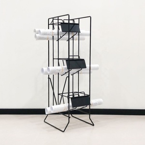 <span class=keywords><strong>3</strong></span> tầng tầng màu đen dây kim loại thương mại Tạp Chí báo lá cải hiển thị Kệ hiển thị Tạp Chí đứng với kích thước tùy chỉnh - Product Image 2