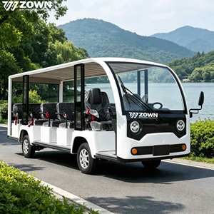 Autobús Turístico Eléctrico y Carritos de Golf Verdes Clásicos de 14 Plazas, a Batería, de Gran Venta, para Turismo Urbano - Product Image 1