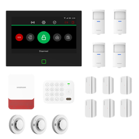 Kit de système de sécurité domestique sans fil 4G WIFI, capteur de porte, détecteur PIR, système d'alarme antivol