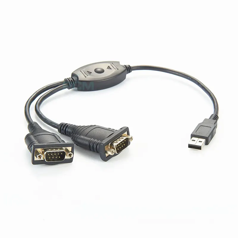 Cavo seriale da USB tipo A A doppio RS232 DB9 2 porte Y cavo Splitter