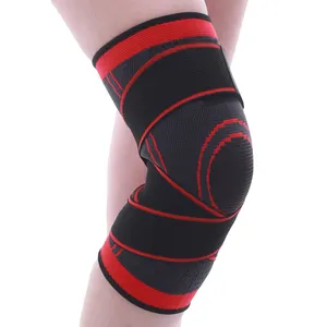 Wholesale Universal Arthritis Pain Relief Men Woman Nylon Knitted Volleyball Protector Straps Support Knee Sleeve Brace