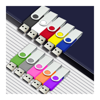 OEM promocional clásico U disco PVC plástico Metal sublimación personalizado giratorio forma portátil 8GB USB Flash Drives con logotipo