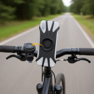 Support de téléphone pour guidon de vélo SUNING, rotation à 360 degrés pour smartphones avec support magnétique, pince réglable, design compact - Product Image 3